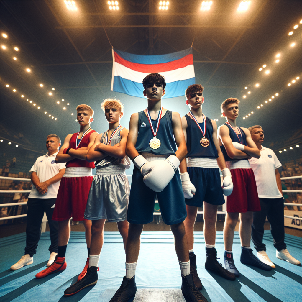 Azerbaijan U-15 boxing team celebrates with 1 gold, 2 silver, 3 bronze medals